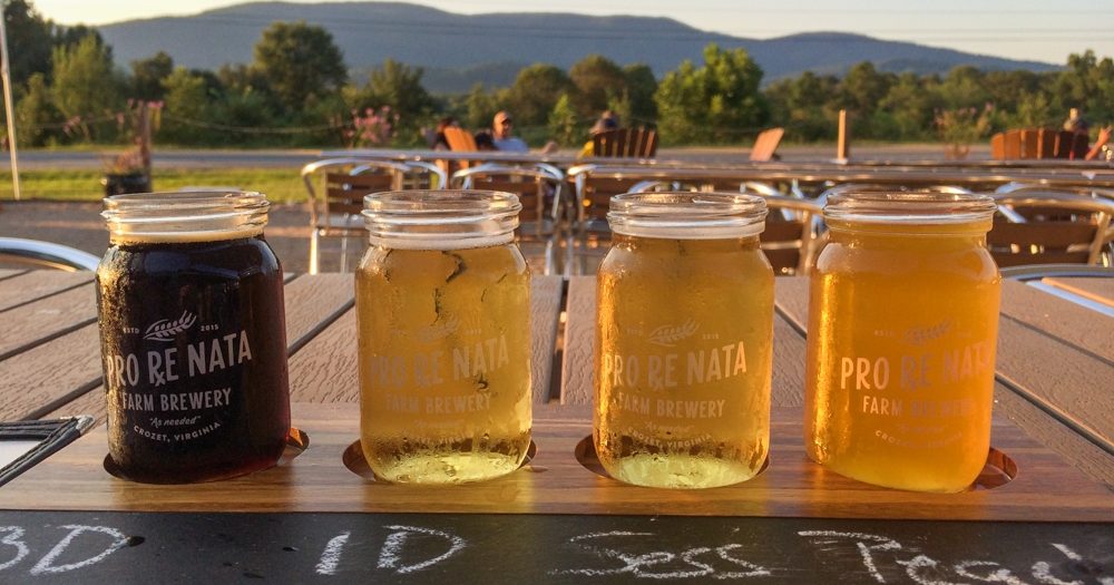 Charlottesville Virginia Brewery Flight